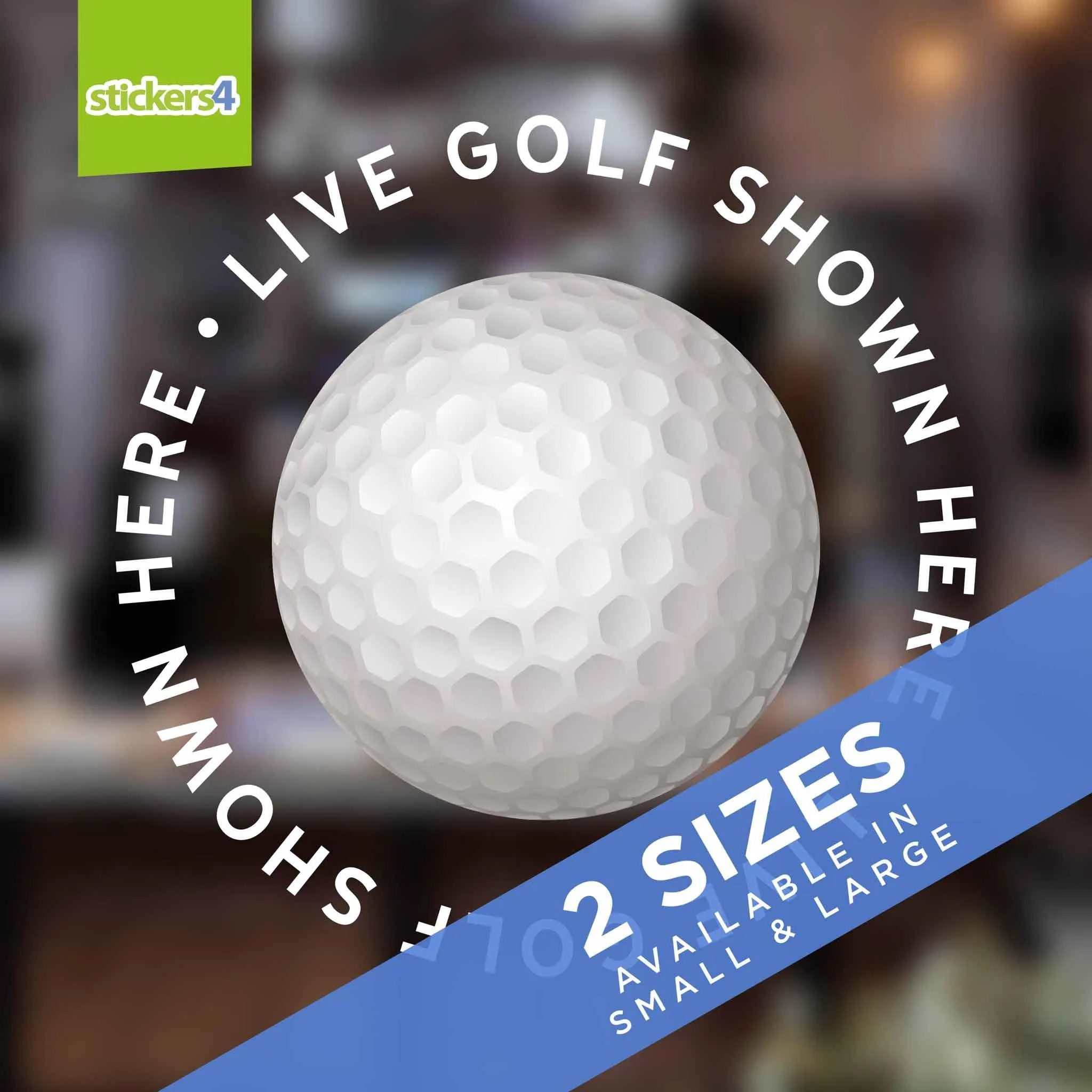 "Live Golf Shown Here" Roundel Window Sticker