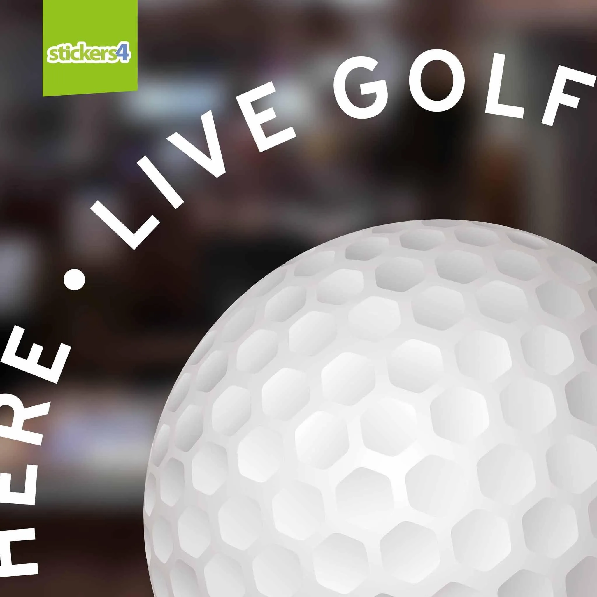 "Live Golf Shown Here" Roundel Window Sticker