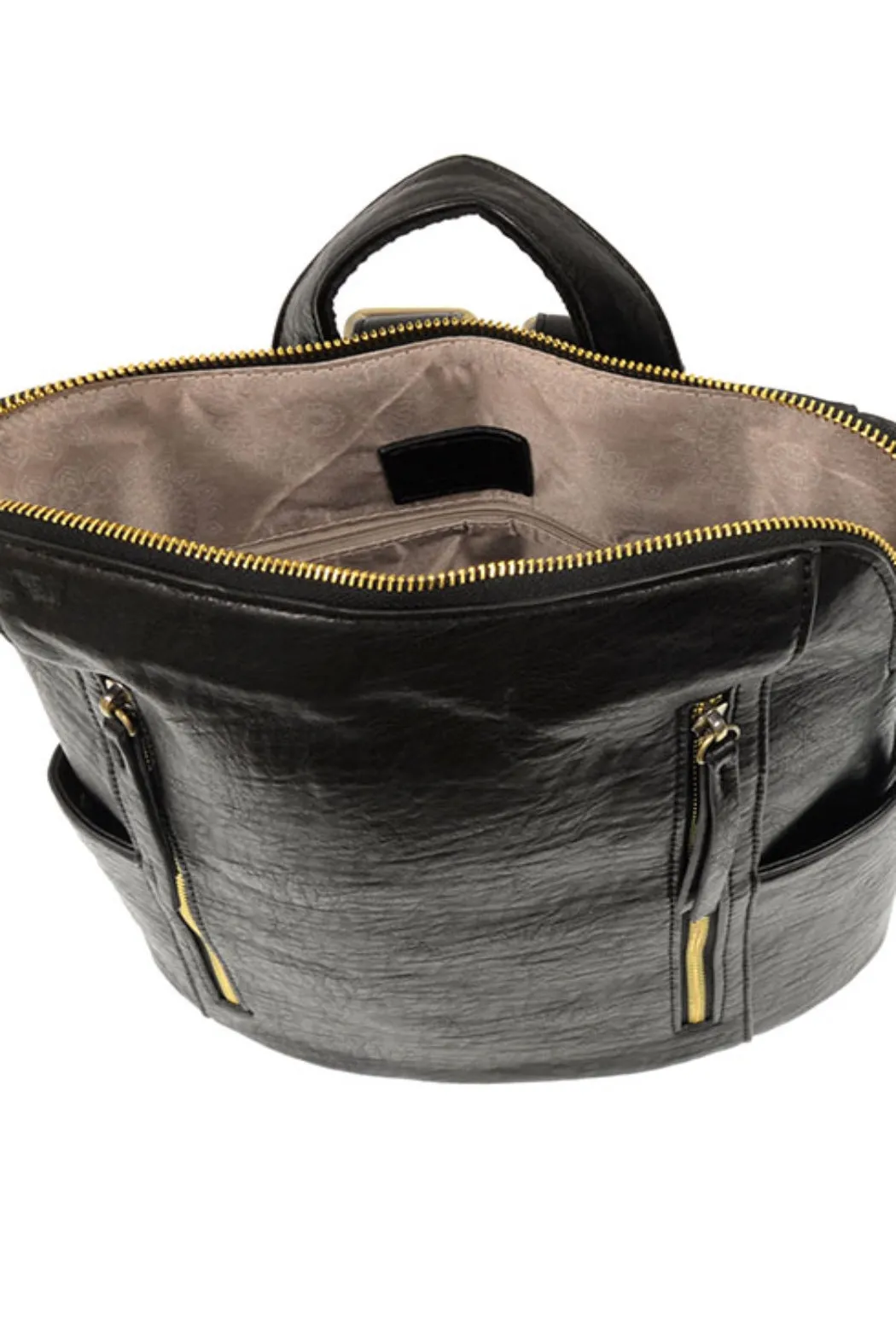 Raegan Double-Zip Backpack, Black