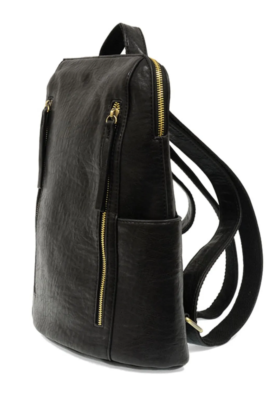 Raegan Double-Zip Backpack, Black