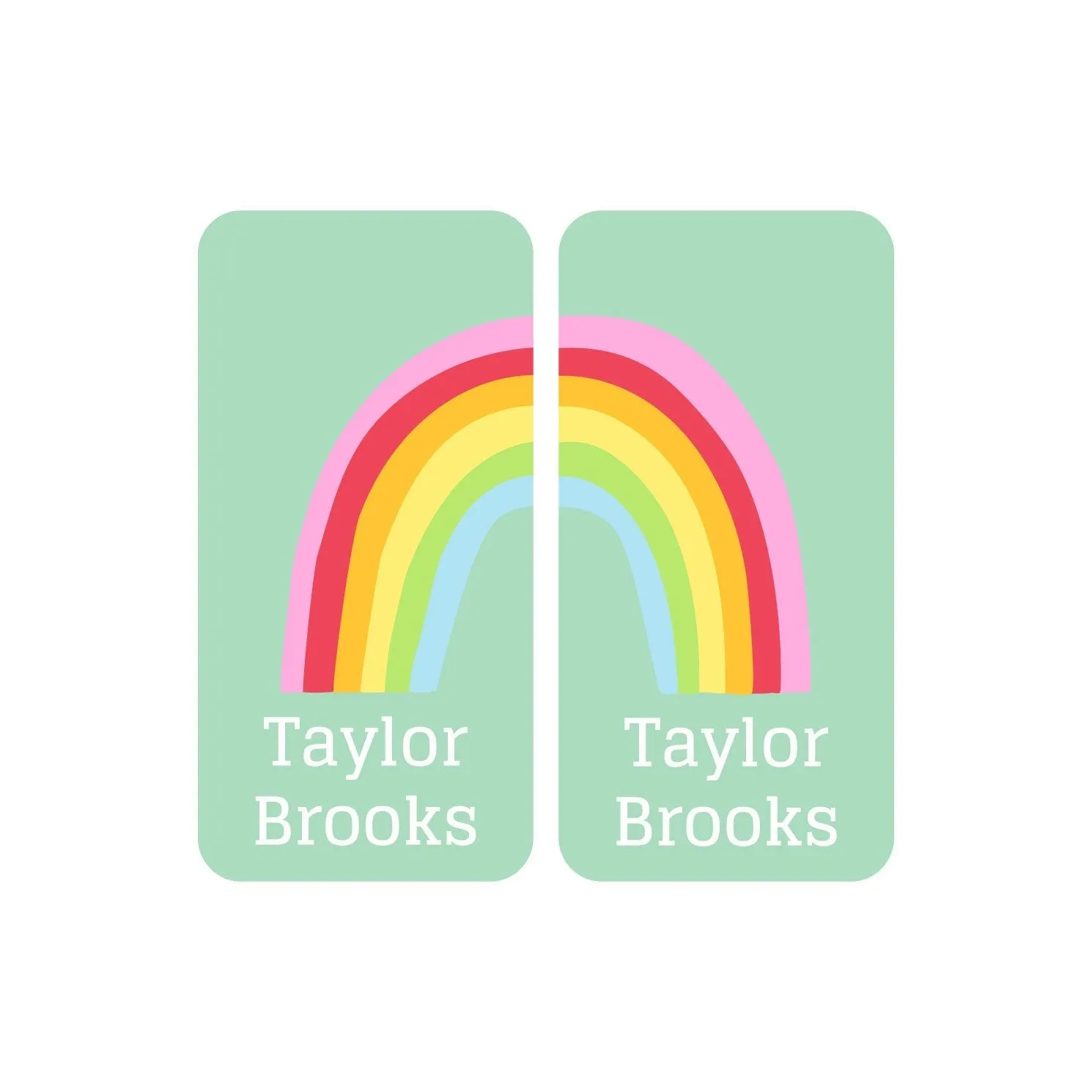 Rainbows Shoe Labels
