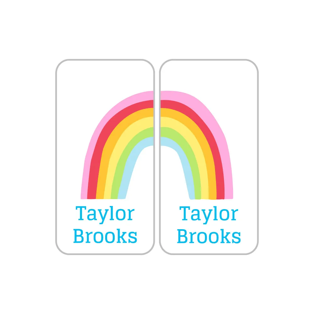 Rainbows Shoe Labels
