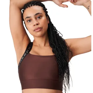 Röhnisch Shiny Kay Sports Bra Bitter Brown | Buy Röhnisch Shiny Kay Sports Bra Bitter Brown here | Outnorth