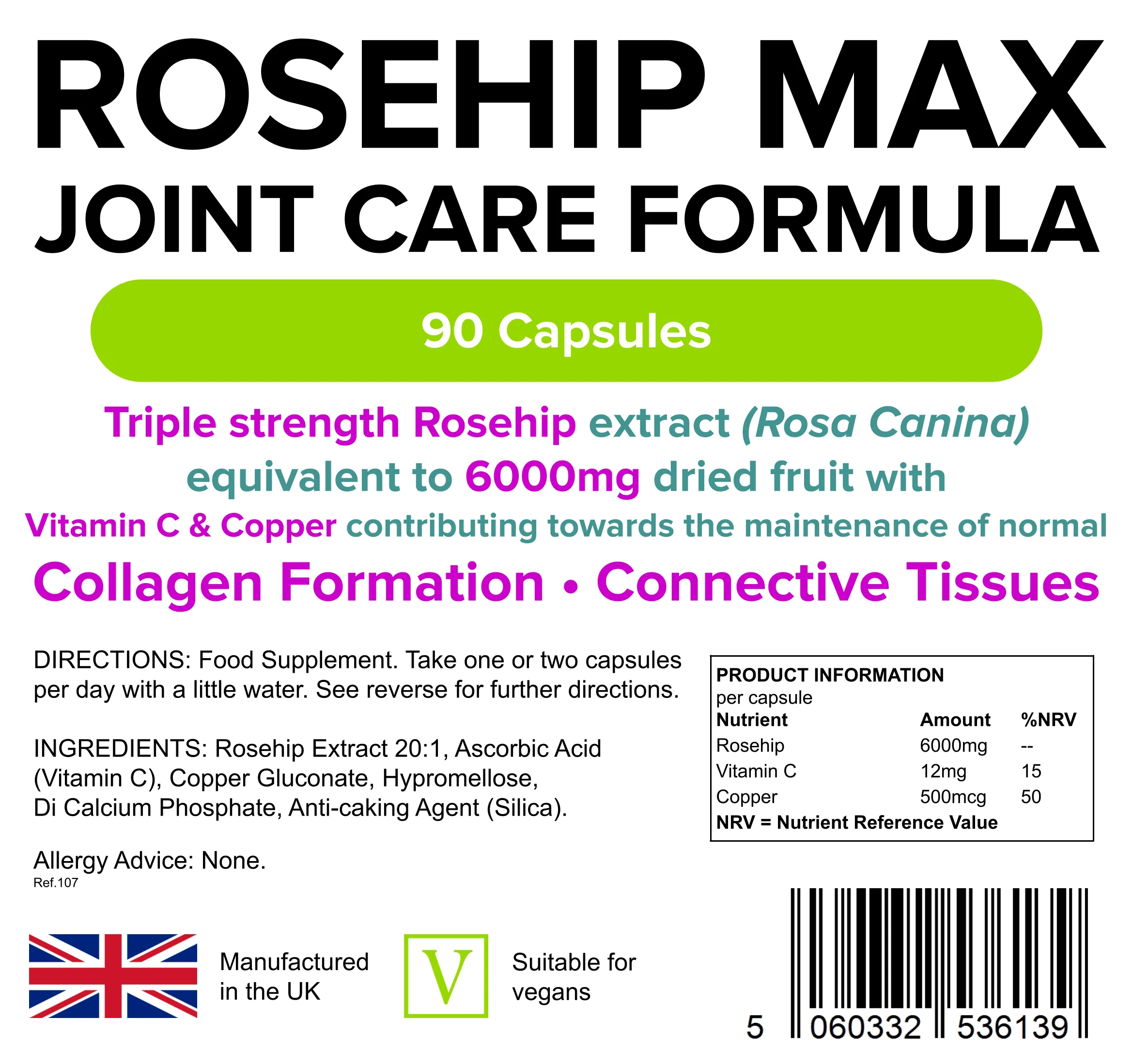Rosehip Max Joint Care Formula Capsules