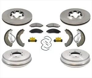 Rotors Brake Pads Drums Brake Shoes Spring Wheel Cyl 04-08 Chevrolet Colorado