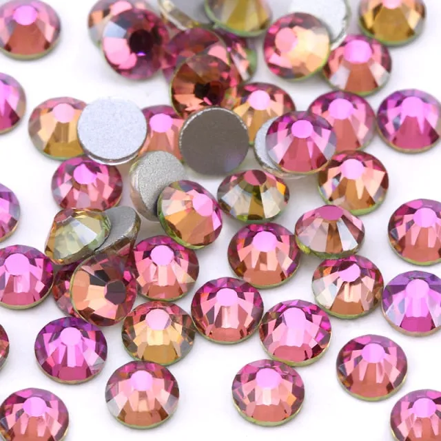 #S200 New SS16, SS20, SS30 Colored Glass Rhinestone Gems - Flatback-Glue On