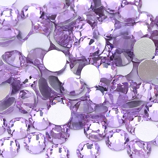 #S200 New SS16, SS20, SS30 Colored Glass Rhinestone Gems - Flatback-Glue On