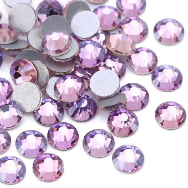 #S200 New SS16, SS20, SS30 Colored Glass Rhinestone Gems - Flatback-Glue On