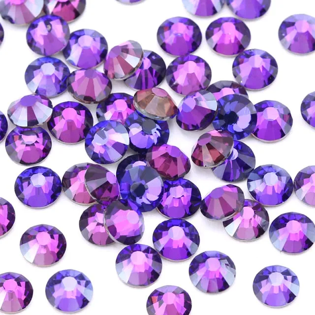 #S200 New SS16, SS20, SS30 Colored Glass Rhinestone Gems - Flatback-Glue On