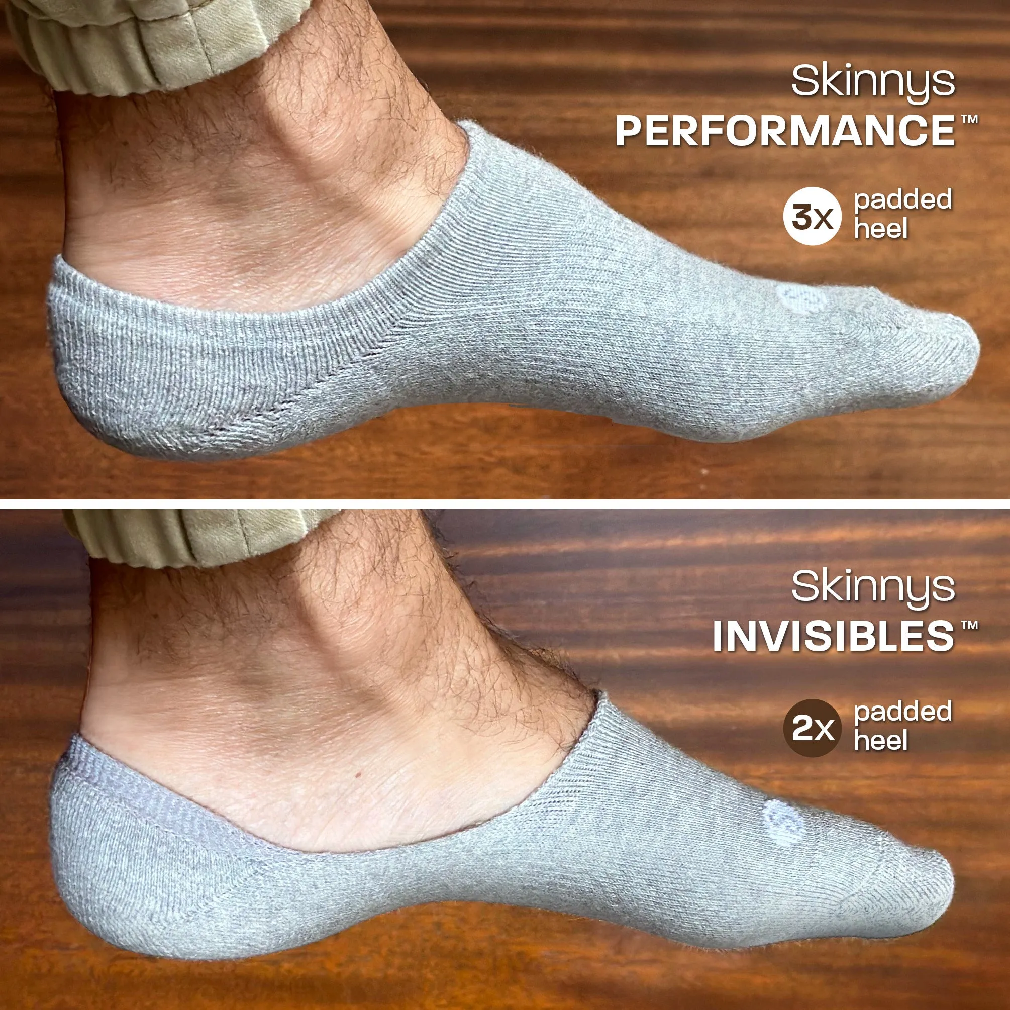 Skinnys Invisibles || Extra-Thick No-Show Liner Socks