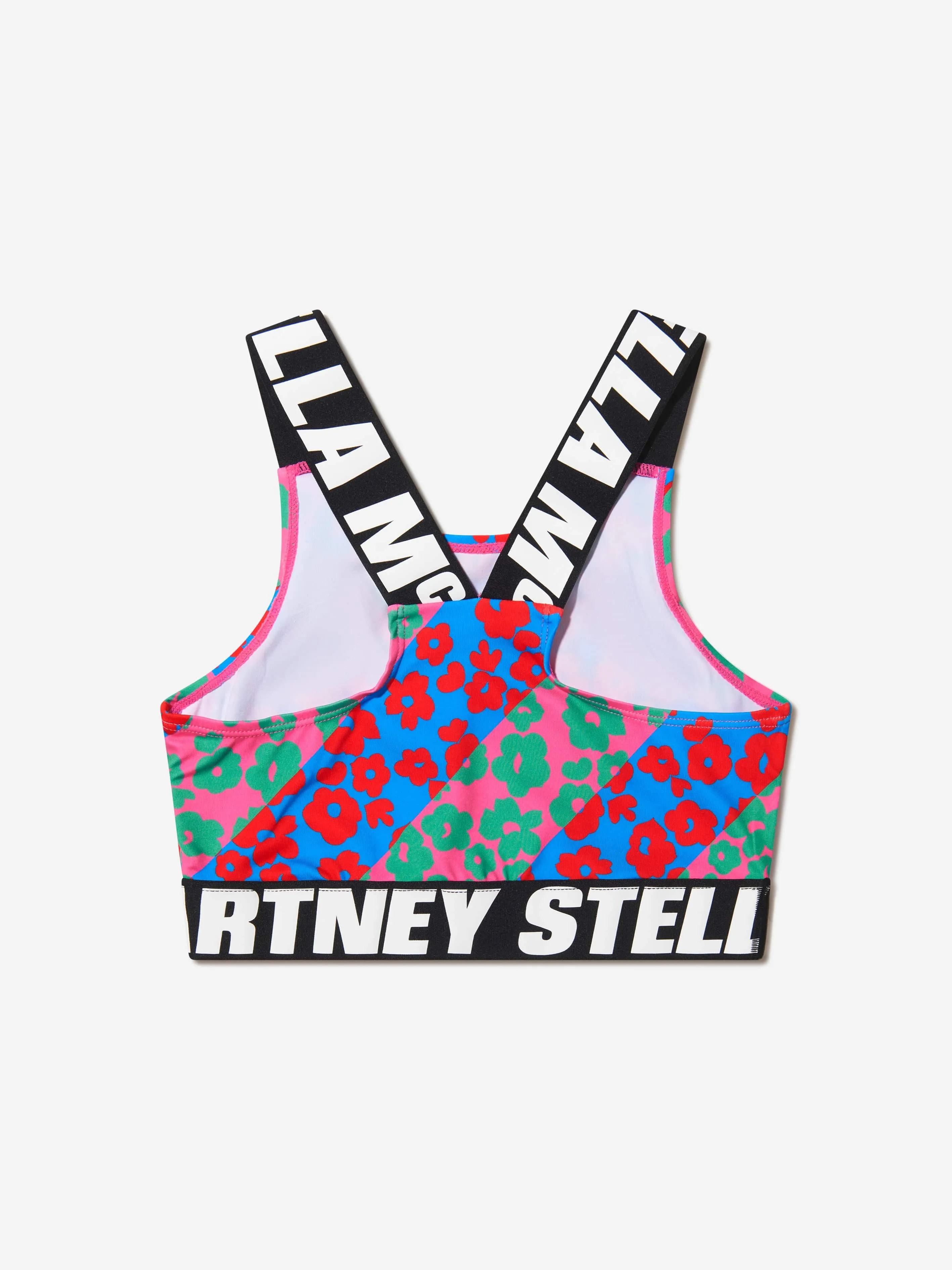Stella McCartney Girls Floral Cropped Sports Top