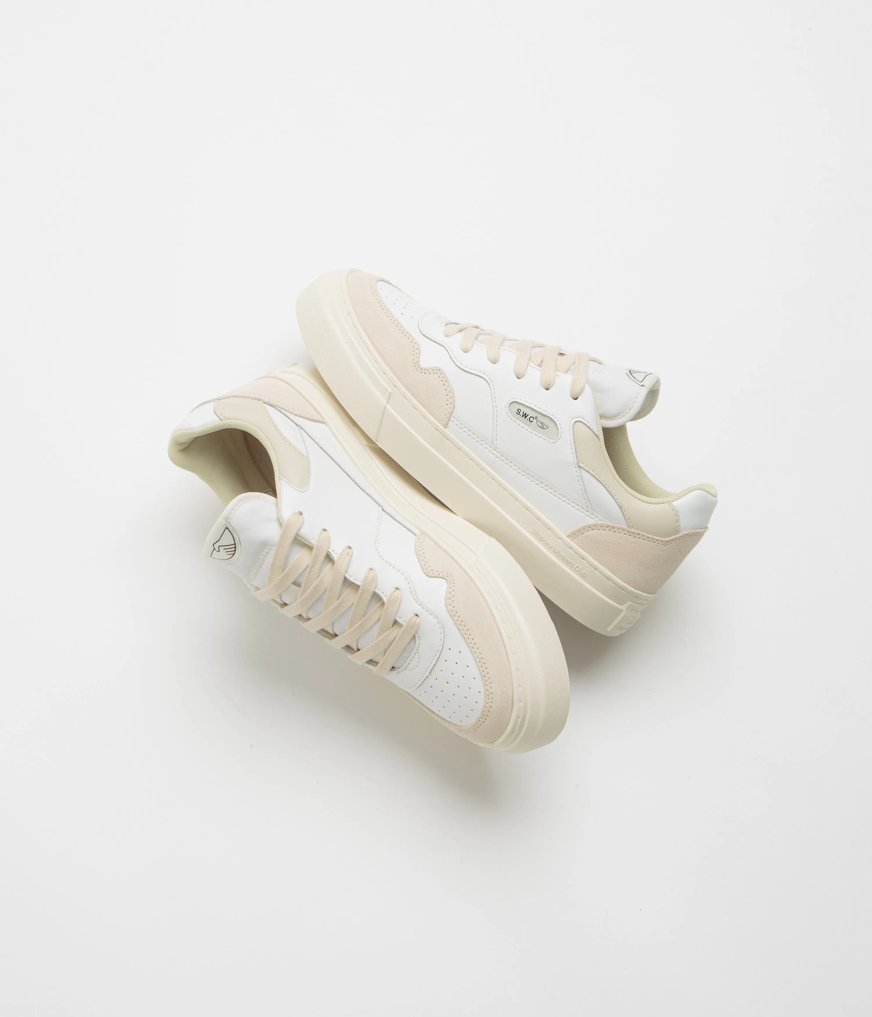 Stepney Workers Club Pearl Leather Shoes - Spring White