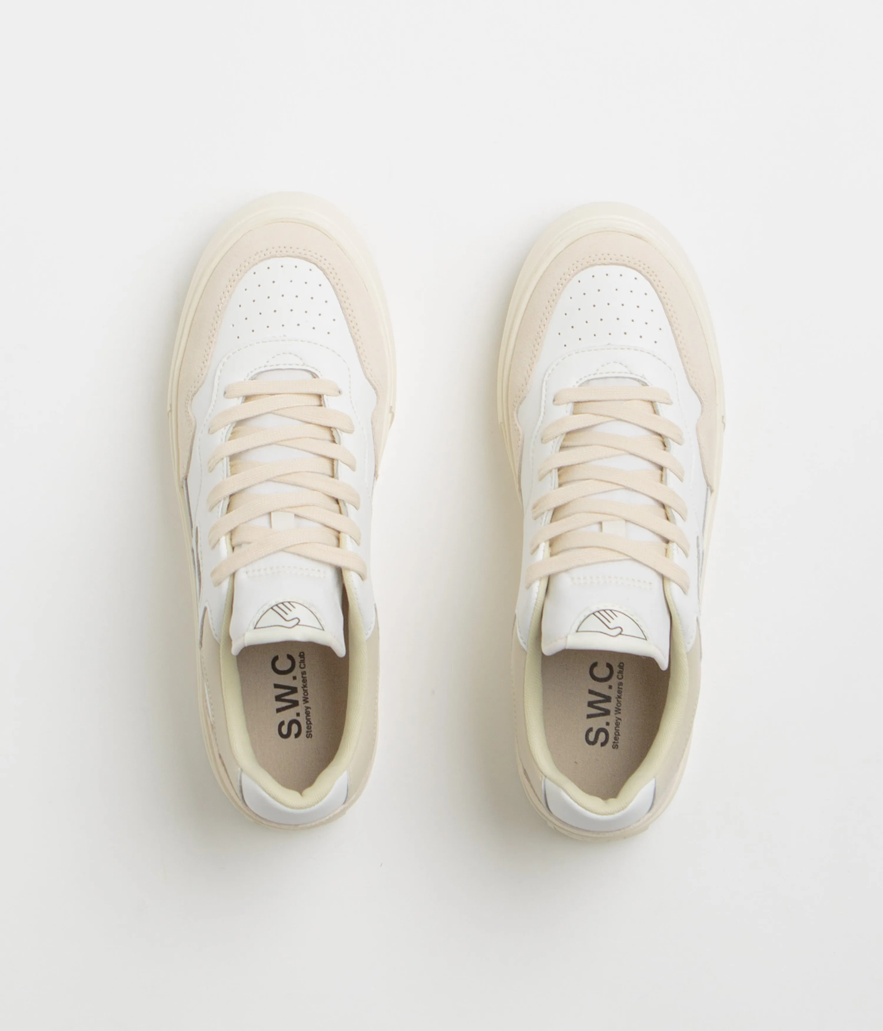 Stepney Workers Club Pearl Leather Shoes - Spring White