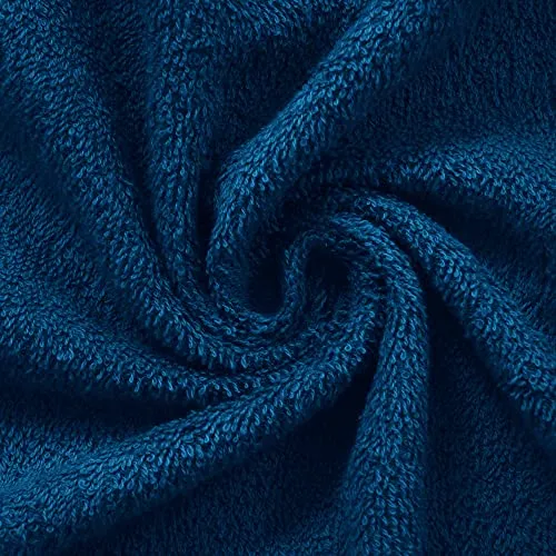Story@Home 450 GSM Ultra Soft, Super Absorbent, Antibacterial Treatment, Face Towel, 30x30 cm (Navy Blue) - Pack of 6