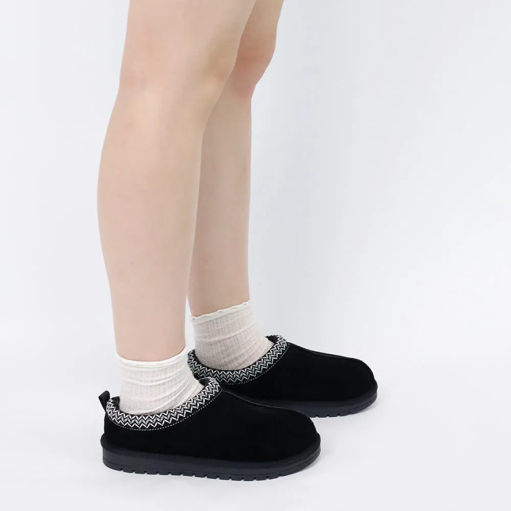 Suede Braided Comfy Slipper