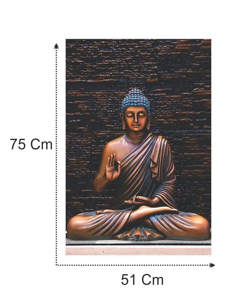 Techgifti Yoga Meditation Gautam Buddha Wall Sticker for Kids Room, Living Room, Bedroom Size - 51 Cm X 75 Cm