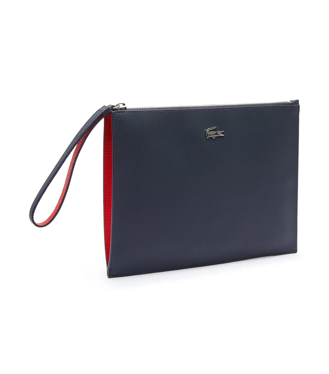 Unisex Anna Coated Piqué Canvas Zip Clutch Marine 166 Rouge 240
