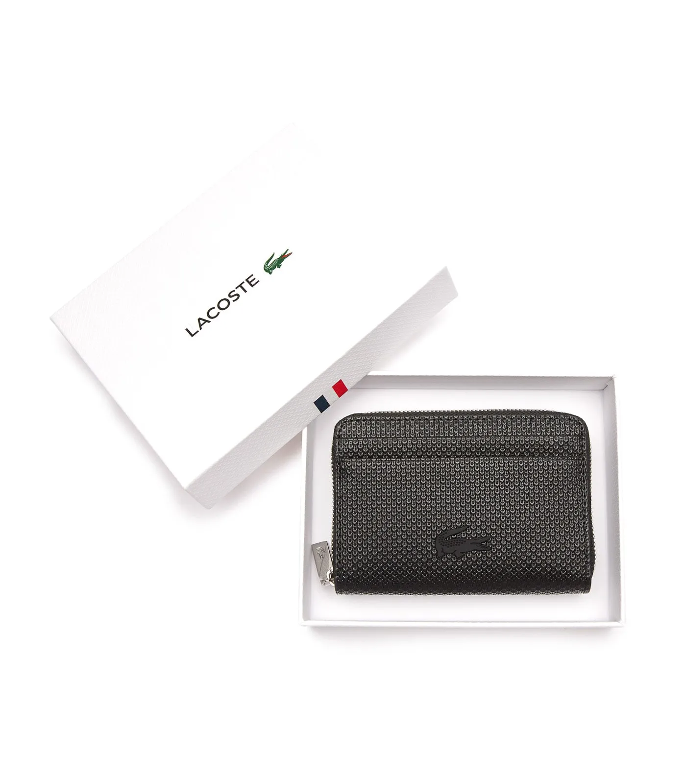 Unisex Chantaco Zippered Fine Leather Small Coin Pouch Noir