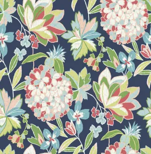 Valdivian Fuchsia Floral Wallpaper