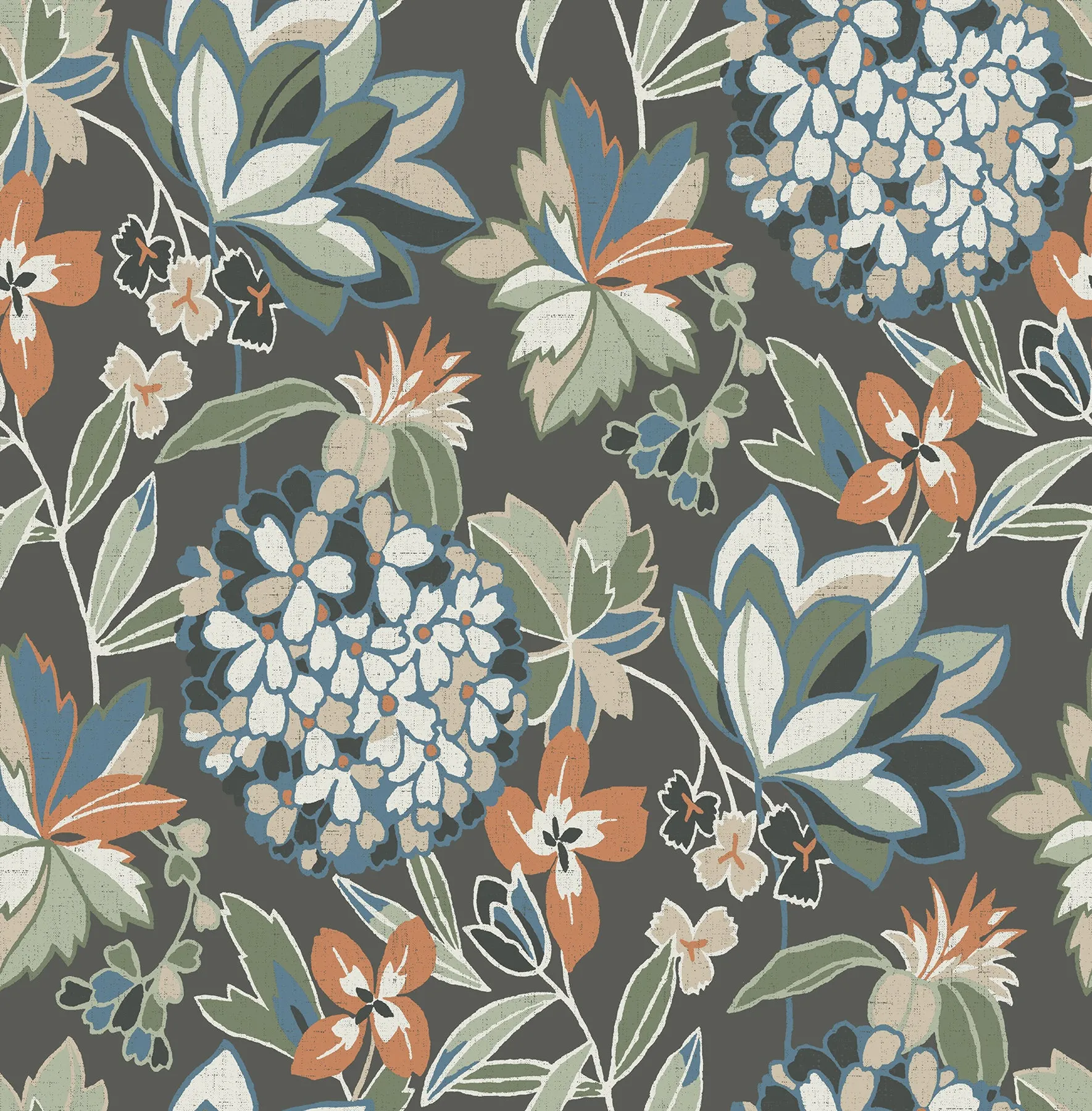 Valdivian Fuchsia Floral Wallpaper