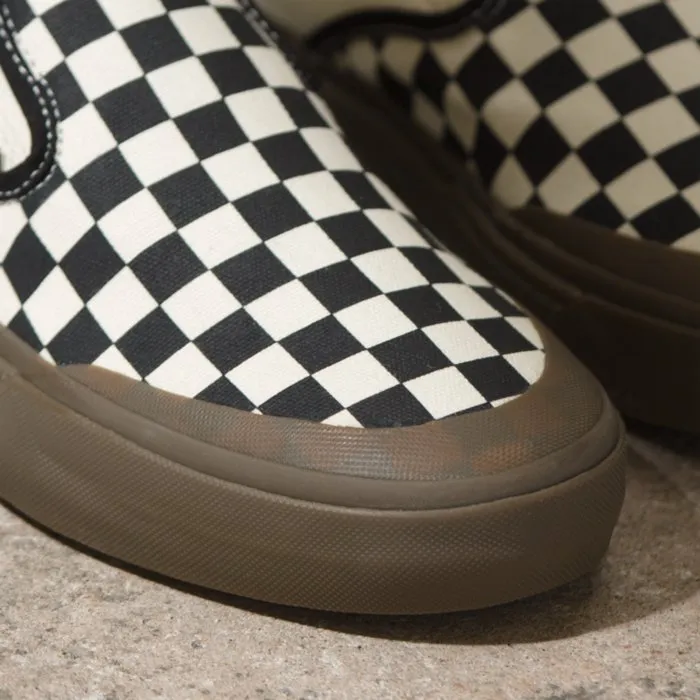 Vans Checkerboard BMX Slip-On Shoe - Black/Dark Gum