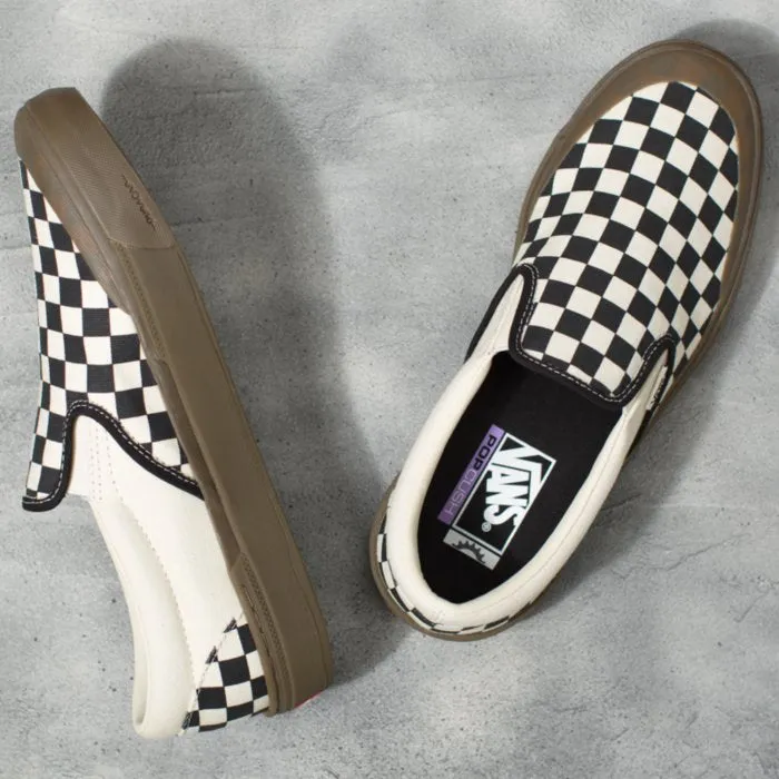 Vans Checkerboard BMX Slip-On Shoe - Black/Dark Gum