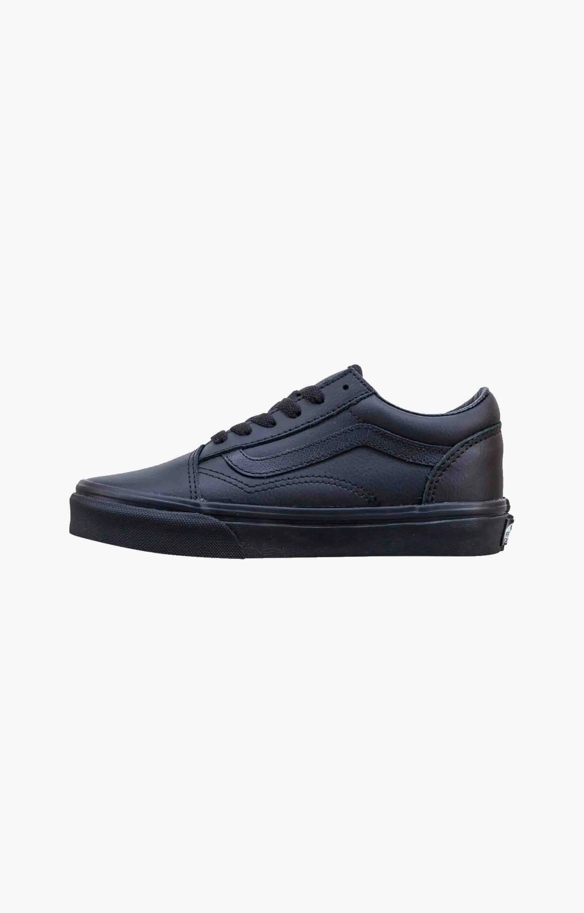 Vans Kids Old Skool Shoes, Black Mono Leather