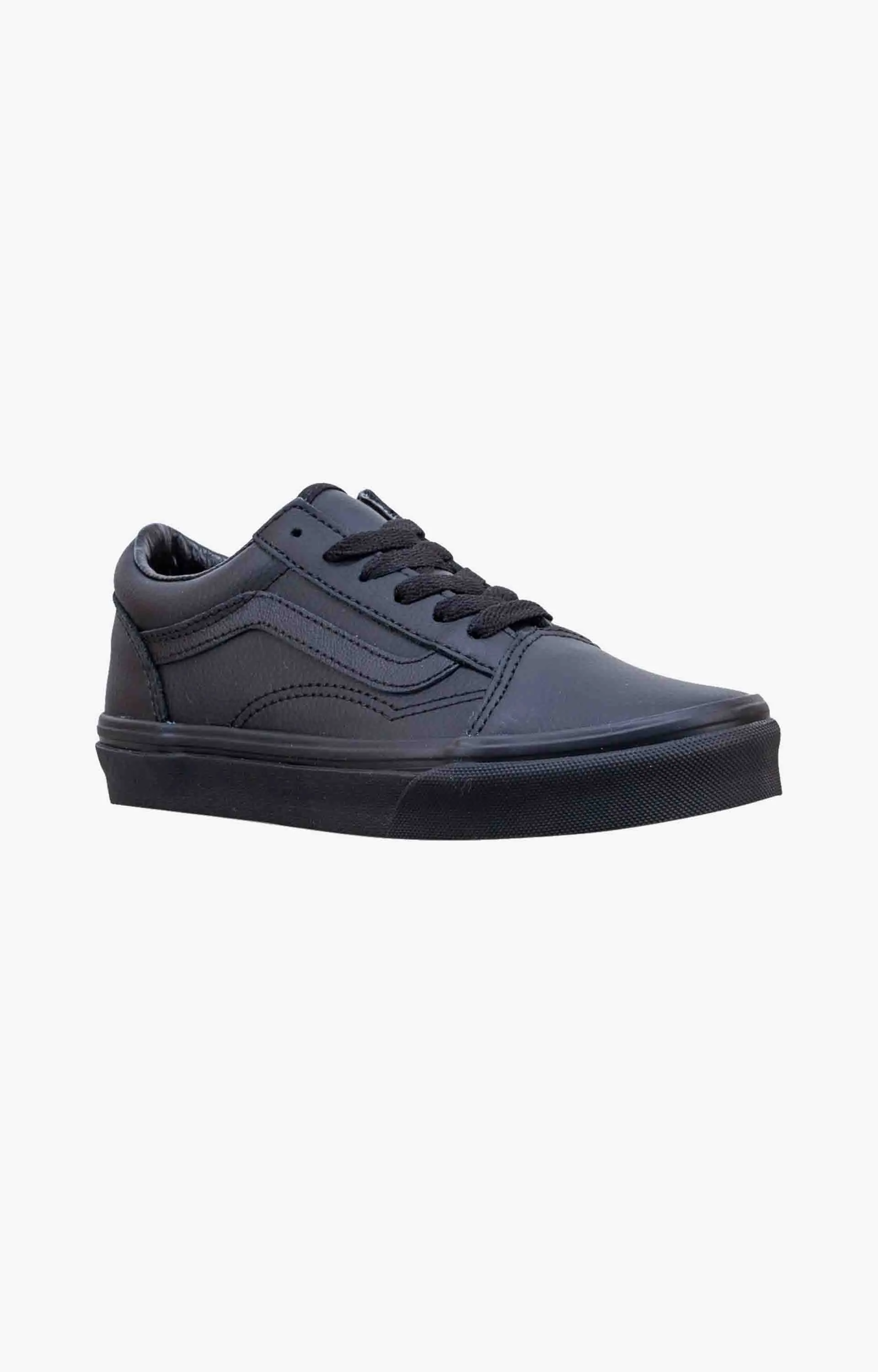 Vans Kids Old Skool Shoes, Black Mono Leather