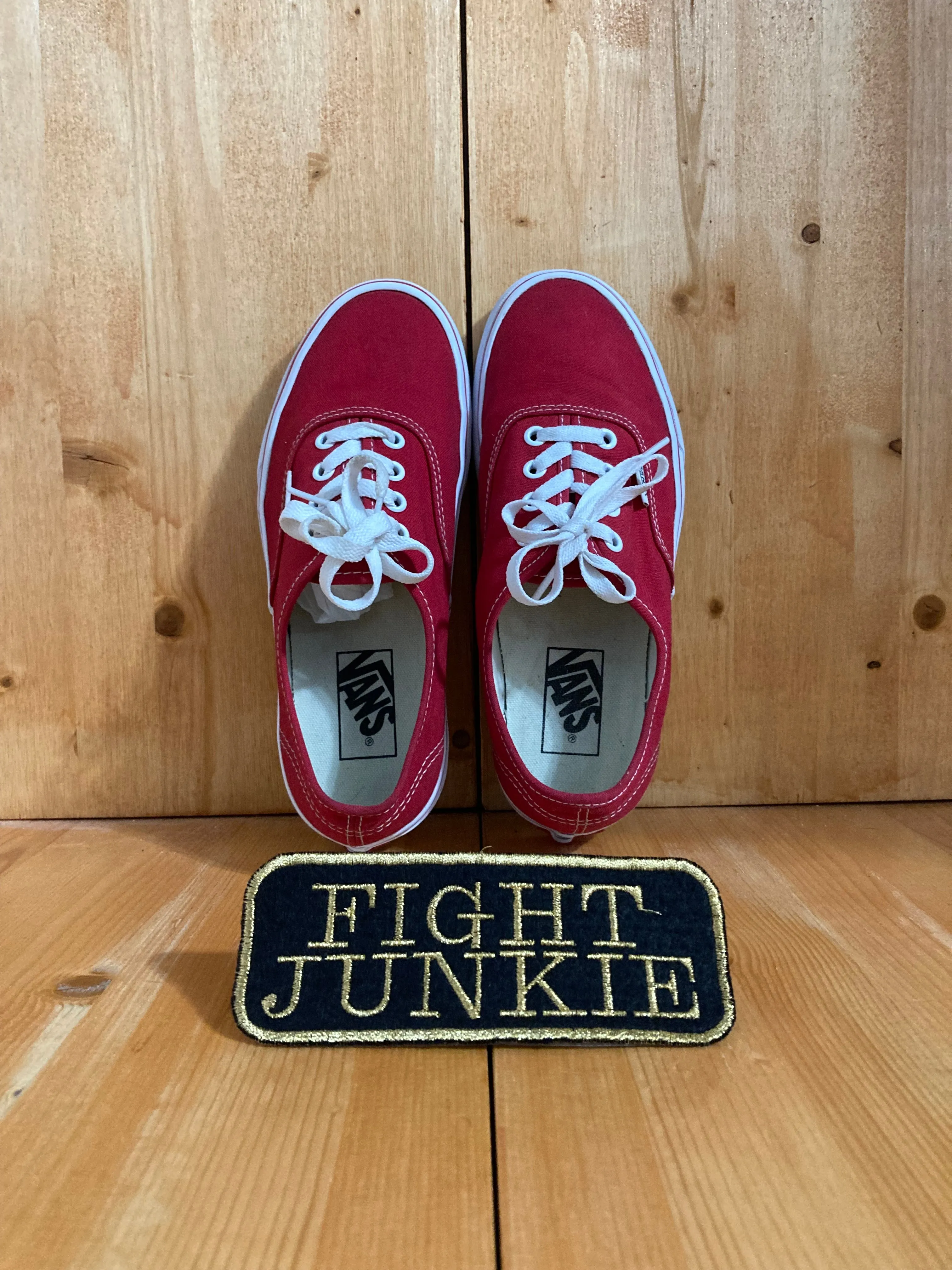 VANS OLD SKOOL AUTHENTIC RED Womens Size 7 Low Top Fabric Shoes Sneakers Red 721461