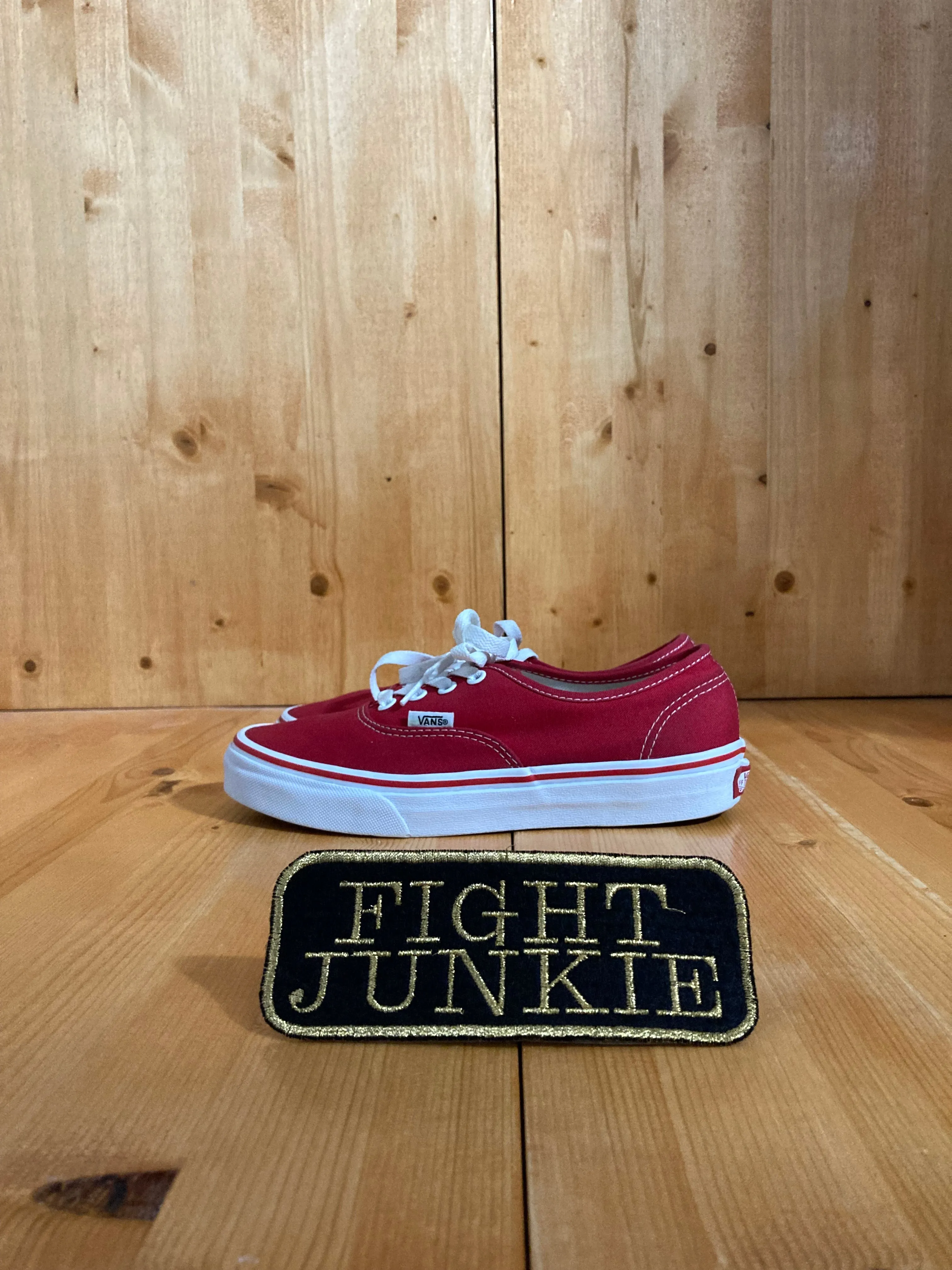 VANS OLD SKOOL AUTHENTIC RED Womens Size 7 Low Top Fabric Shoes Sneakers Red 721461