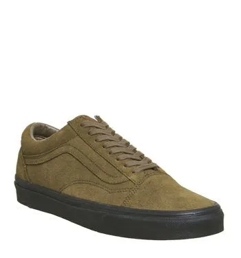 Vans "Old Skool Suede" Sneakers (Teak/Black) Skating Classic Era Shoes