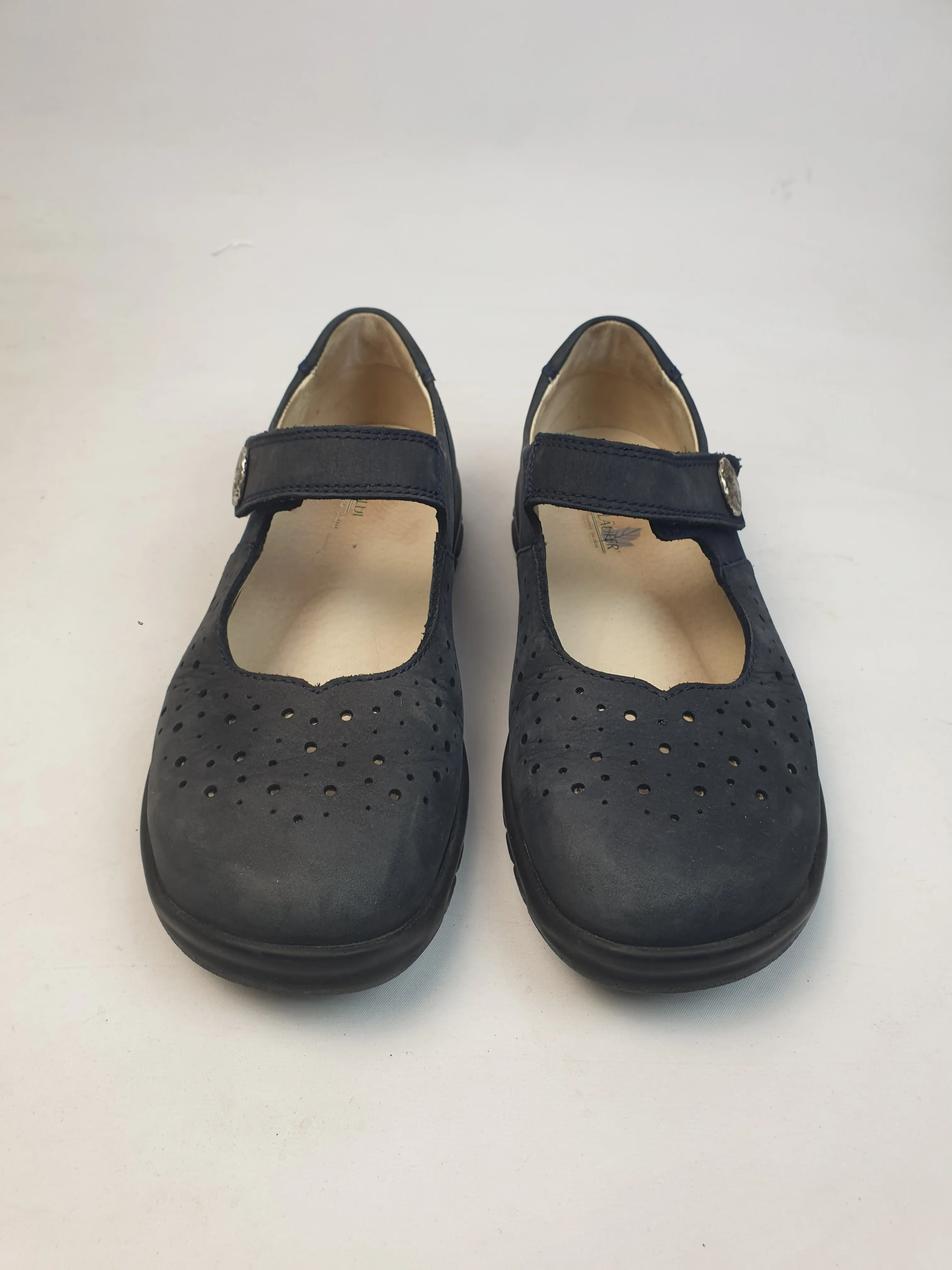 Waldlaufer navy nubuck leather mary jane style shoes size EU 5.5 (fits AU 7.5)