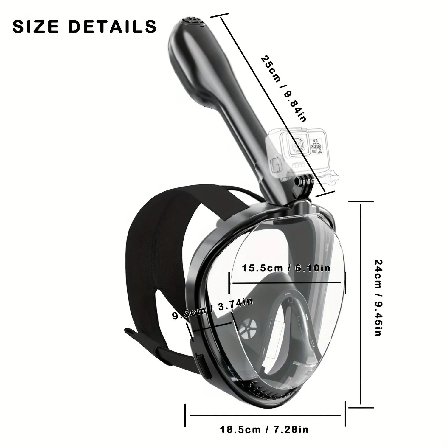 Y3 Full Face Snorkeling Mask 180 View AntiFog AntiLeak Tech