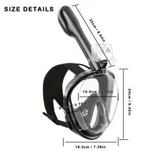 Y3 Full Face Snorkeling Mask 180 View AntiFog AntiLeak Tech
